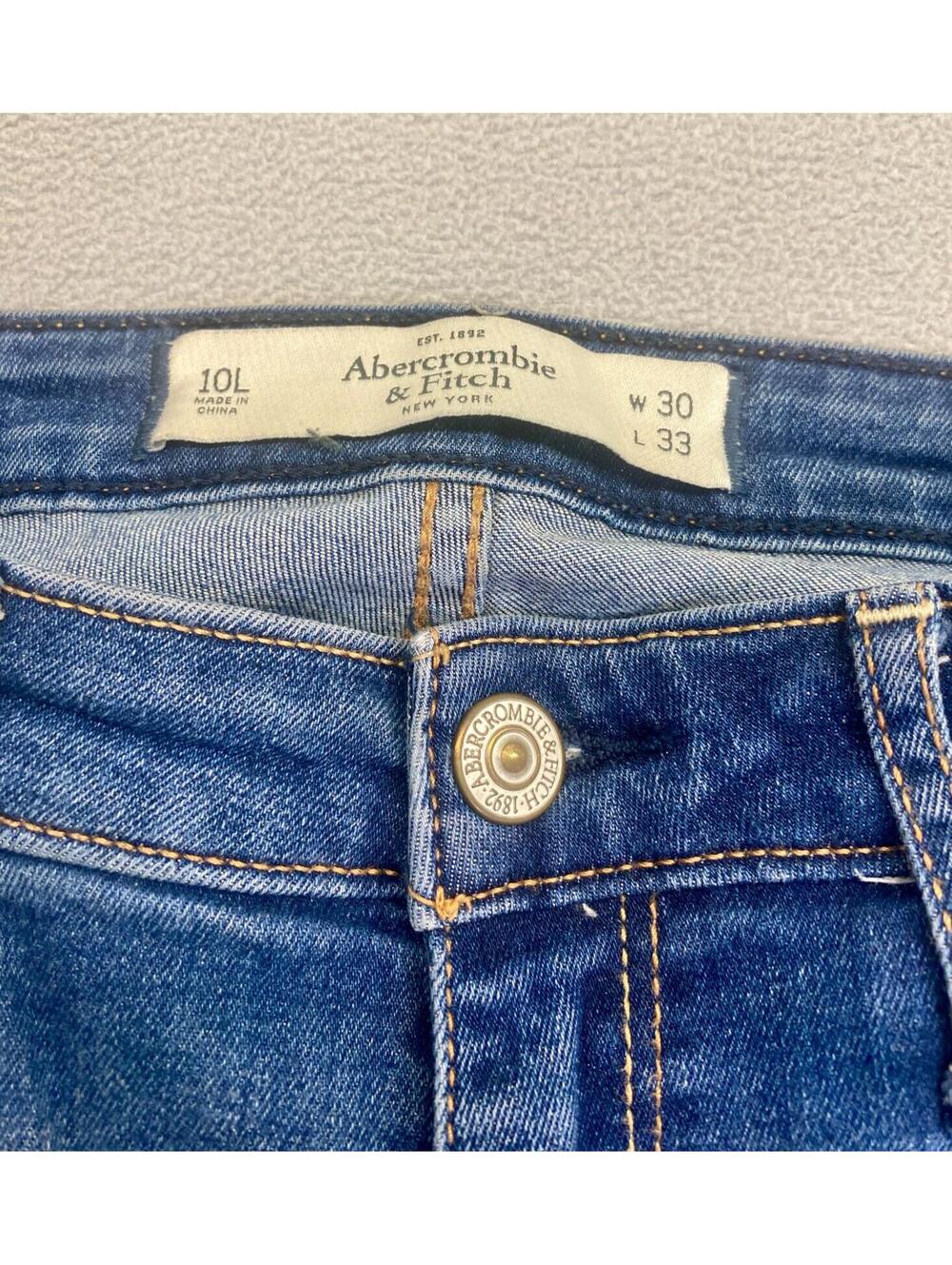 Abercrombie & Fitch Womens Jeans Size 10L W30xL33 Stretchy One Issue See Pics - Picture 3 of 6